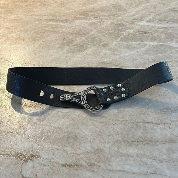 CHICOS Black Leather Belt - Picture 3 of 4